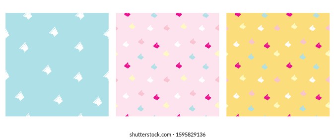 abstract hand drawn shapes seamless pattern vector. colorful shapes background. abstract background  