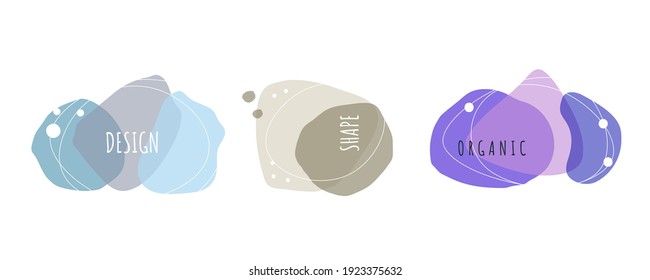 Resumen de formas dibujadas a mano. Conjunto de marcos geométricos, banners. Ilustración del vector