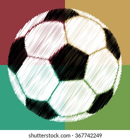 Abstract hand drawn soccer ball