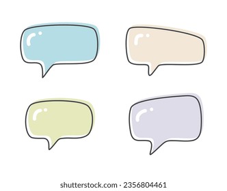 Abstract hand drawn speech bubble isolated vector illustration on white background.