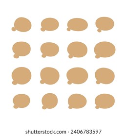 Resumen de la burbuja de habla dibujada a mano aislada ilustración vectorial en fondo blanco.