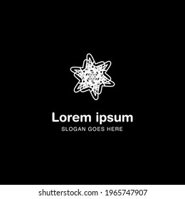 Abstract Hand Drawn Star Logo Vector Design EPS 10