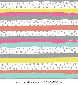 Abstract hand drawn stripe pattern,  brush painted elements, Textured background for poster, card, textile, wallpaper template