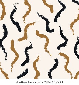 Abstract hand drawn striped pattern. Vector Illustration