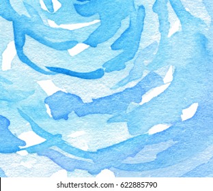 Abstract hand drawn stylized scribble blue violet illustration for text design, print, web. Brush paint line stroke watercolor vector paper texture background for card, wallpaper