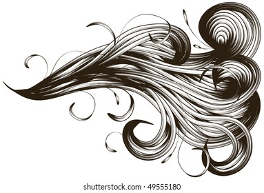 abstract hand drawn swirl background