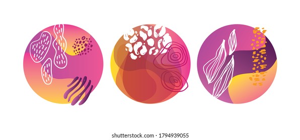 Resumen de elementos de diseño de plantillas dibujadas a mano. Resumen de arte para afiches, web, banner.