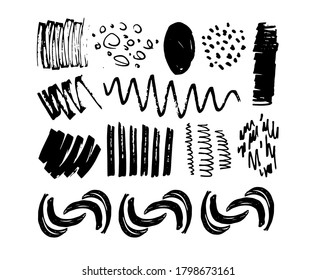 Resumen de elementos de diseño de plantillas dibujadas a mano. Resumen de arte para afiches, web, banner.