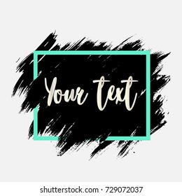 Abstract hand drawn textured dry brush strokes background. Pink and blue colors. Modern trendy design. Can be used for banner, logo, poster, print, frame.