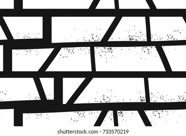 Abstract hand drawn textured geometric motif seamless pattern isolated on white background