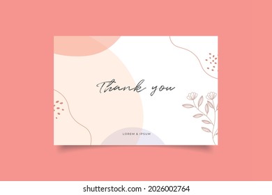 abstract hand drawn thank you card template vector illustration eps 10