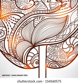 abstract hand drawn tree