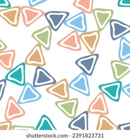 Abstract hand drawn triangles pattern. Vector Illustration.