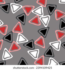 Abstract hand drawn triangles pattern. Vector Illustration.