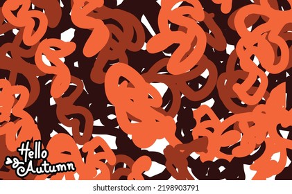 Abstract hand drawn vector in autumn theme for background, banner or design item. Abstract autumn high resolution vector.