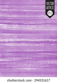 Abstract hand drawn vector background. Lilac acrylic fill with brush streaks or stripes.