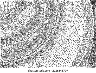 Resumen de los doodles vectoriales dibujados a mano en papel blanco