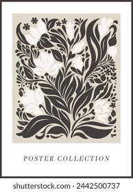 Abstract hand drawn vector graphics, drawn folk groovy illustration flower groovy Y2K set. Vector posters in trendy retro psychedelic style. Aesthetic hippie. Girly cute design