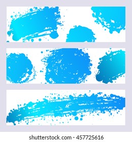 abstract hand drawn vector ink spot. banners with brush stain