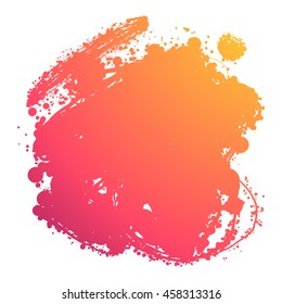 abstract hand drawn vector ink spot. brush stain