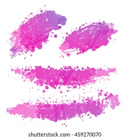abstract hand drawn vector ink spot. brush stain set