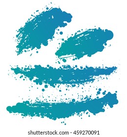 abstract hand drawn vector ink spot. brush stain set