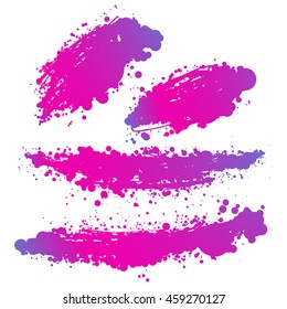 abstract hand drawn vector ink spot. brush stain set