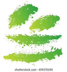 abstract hand drawn vector ink spot. brush stain set