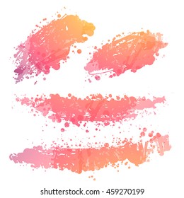 abstract hand drawn vector ink spot. brush stain set