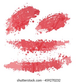 abstract hand drawn vector ink spot. brush stain set