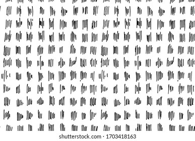 Abstract hand drawn vector seamless pattern. Black lines and white background. Eps 8. 