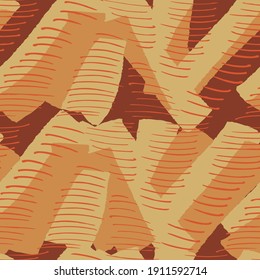 Abstract hand drawn vector seamless pattern. Floral motifs, rough pain texture, natural earth colors. Dots blobs marker brush strokes create artistic background.