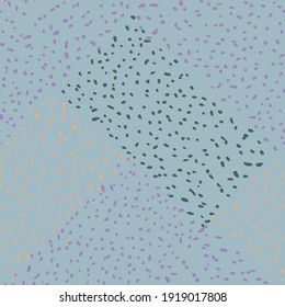 Abstraktes handgezeichnetes, nahtloses Vektormuster. Blumenmotive, raue Schmerzstruktur, natürliche Erdfarben. Dots Bläser Marker Pinselstriche erzeugen künstlerischen Hintergrund.