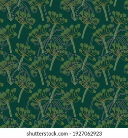 Abstract hand drawn vector seamless pattern. Floral motifs, rough pain texture, natural earth colors. Dots blobs marker brush strokes create artistic background.