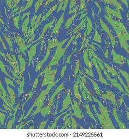 Abstraktes handgezeichnetes, nahtloses Vektormuster. Blumenmotive, raue Schmerzstruktur, natürliche Erdfarben. Dots Bläser Marker Pinselstriche erzeugen künstlerischen Hintergrund.