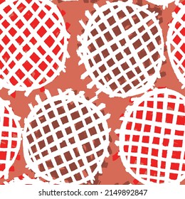Abstraktes handgezeichnetes, nahtloses Vektormuster. Blumenmotive, raue Schmerzstruktur, natürliche Erdfarben. Dots Bläser Marker Pinselstriche erzeugen künstlerischen Hintergrund.