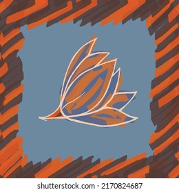 Abstraktes handgezeichnetes, nahtloses Vektormuster. Blumenmotive, raue Schmerzstruktur, natürliche Erdfarben. Dots Bläser Marker Pinselstriche erzeugen künstlerischen Hintergrund.