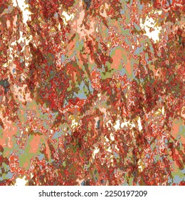 Abstraktes handgezeichnetes, nahtloses Vektormuster. Blumenmotive, raue Schmerzstruktur, natürliche Erdfarben. Dots Bläser Marker Pinselstriche erzeugen künstlerischen Hintergrund.
