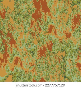 Abstract hand drawn vector seamless pattern. Floral motifs, rough pain texture, natural earth colors. Dots blobs marker brush strokes create artistic background.