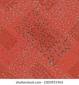 Abstraktes handgezeichnetes, nahtloses Vektormuster. Blumenmotive, raue Schmerzstruktur, natürliche Erdfarben. Dots Bläser Marker Pinselstriche erzeugen künstlerischen Hintergrund.