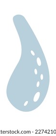 Abstract hand drawn water drop flat icon. Vector illustration