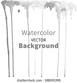 Abstract hand drawn watercolor background, vector illustration, drip watercolors on a paper. Watercolor composition.