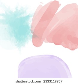 Abstract hand drawn watercolor background. Vector illustration for art design.