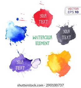 Abstract hand drawn watercolor background. Vector illustration.