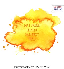Abstract hand drawn watercolor background. Vector illustration.