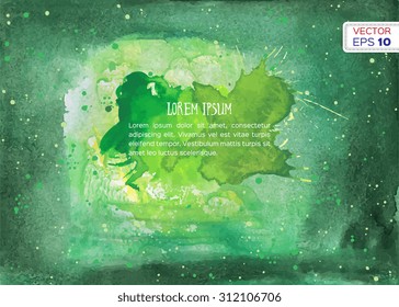 Abstract hand drawn watercolor background. Vector illustration. 
