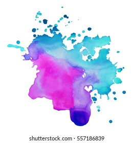 Abstract hand drawn watercolor background. Vector illustration. Grunge texture for cards and flyers design.