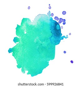 Abstract hand drawn watercolor background. Vector illustration. Grunge texture for cards and flyers design.