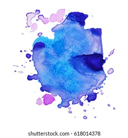 Abstract hand drawn watercolor background. Vector illustration. Grunge texture for cards and flyers design.