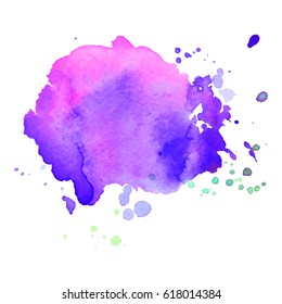 Abstract hand drawn watercolor background. Vector illustration. Grunge texture for cards and flyers design.